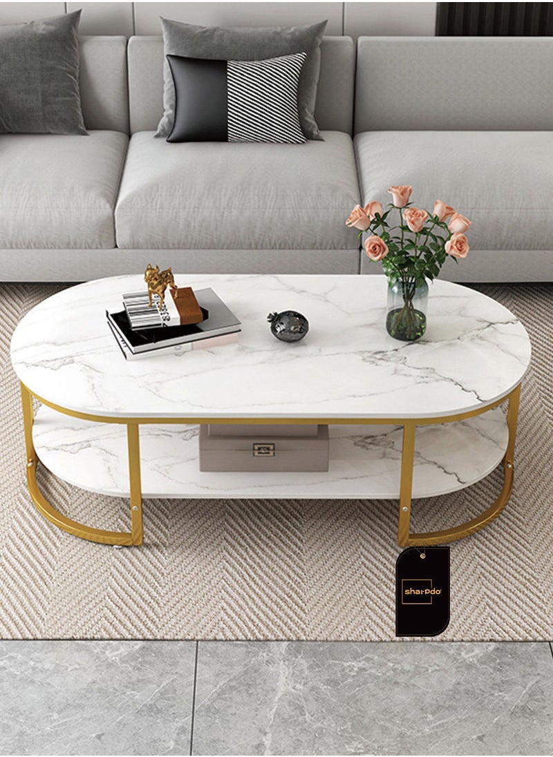 Sharpdo Modern Design Luxury Coffee Tables Living Room with Storage Round Marble Design Nightstands Wooden Mesas Bajas Home Furniture  - Image 2