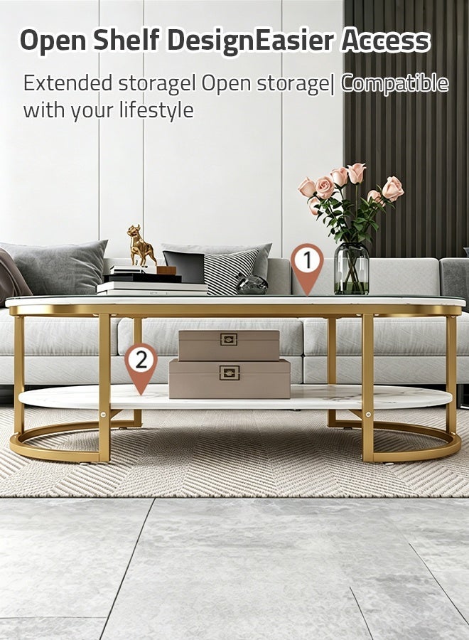 Sharpdo Modern Design Luxury Coffee Tables Living Room with Storage Round Marble Design Nightstands Wooden Mesas Bajas Home Furniture - Image 5