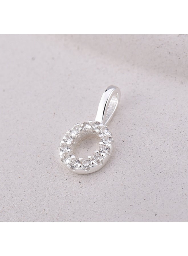 Europe And The United States  925 Sterling Silver Simple Diamond Letter Pendant 26 English Necklace Personality Clavicle Chain Ornaments