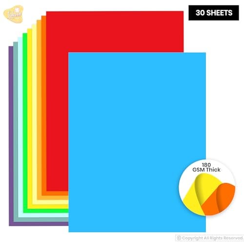 Lakeer A3 Colour Paper Pack - 30 Sheets, 10 Vibrant Colors x 3 Sheets Each | 180 GSM | Ideal for Art, Craft, Printing, etc - Image 3