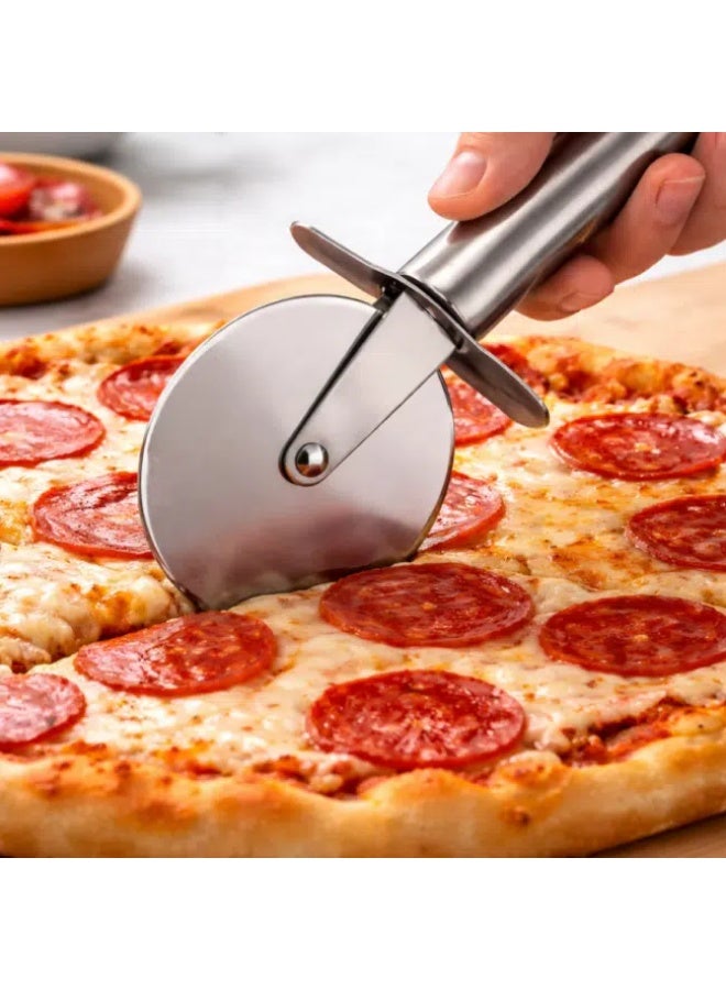 Pizza Cutter Wheel 20 cm Stainless Steel – Heavy Duty Sharp Pizza Slicer with Ergonomic Handle - Image 2