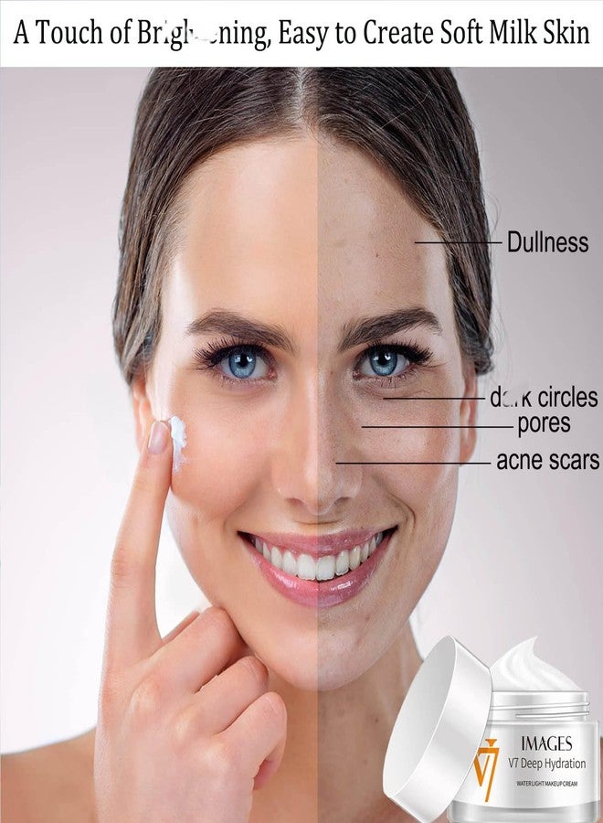 Rednow Moisturizing Cream,V7 Deep Hydration Waterlight Makeup Cream, V7 Korea Cream Face Moisturizer for All Skin Type,Natural Cream Young Skin Water(1 PC) - Image 3