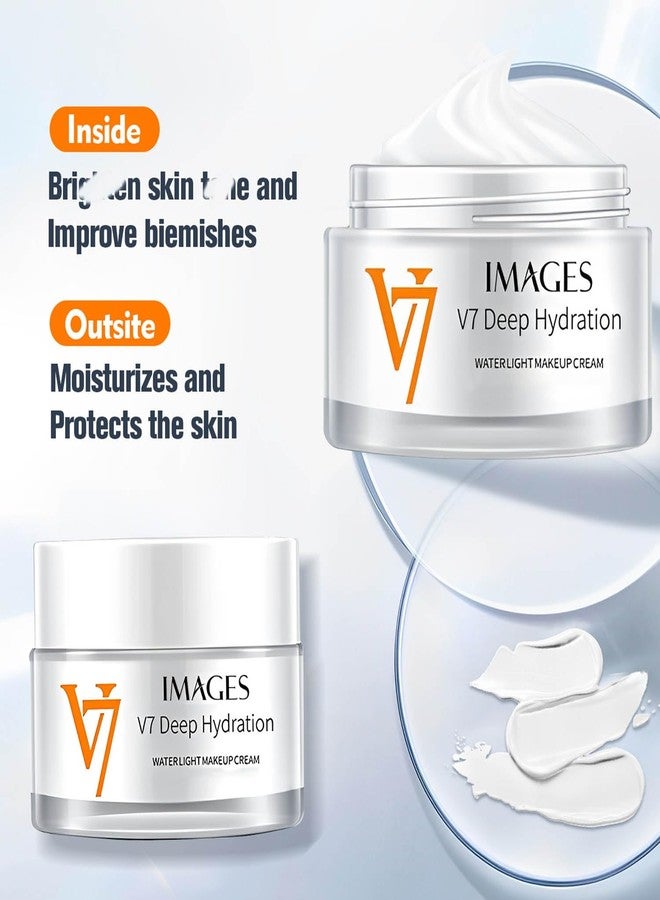 Rednow Moisturizing Cream,V7 Deep Hydration Waterlight Makeup Cream, V7 Korea Cream Face Moisturizer for All Skin Type,Natural Cream Young Skin Water(1 PC) - Image 5