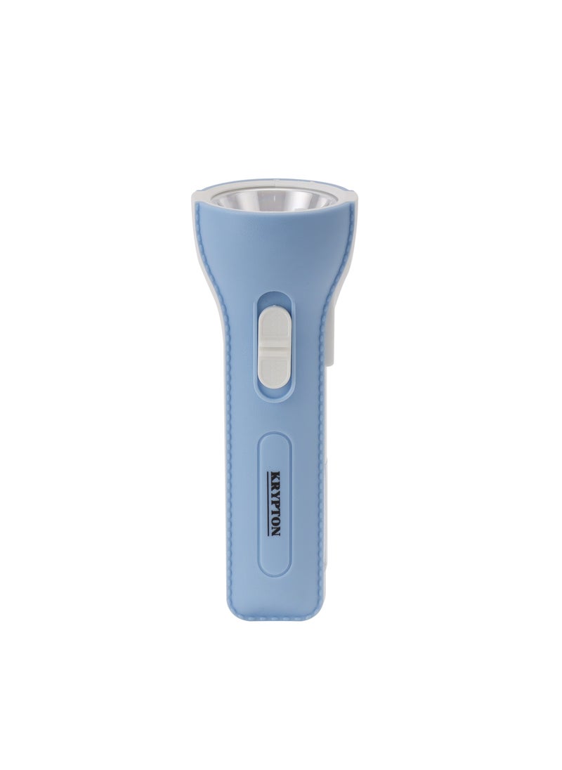 KRYPTON Krypton Rechargeable LED Torch Light  KNFL5008| Sturdy Housing with 3W + 2W COB Sidelight| 8 Hours Working Time, Lithium Battery| Compact and Lightweight Design, Perfect for Indoor and Outdoor Use| Blue and White  - Image 3