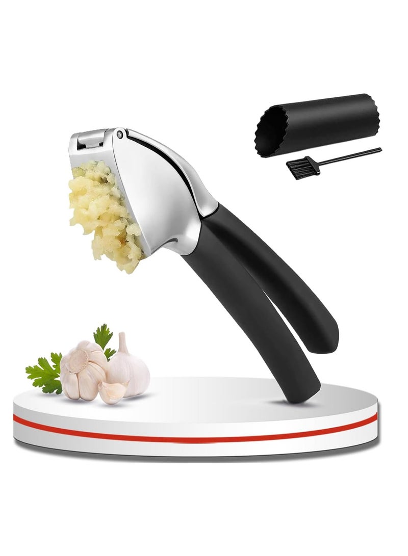 CMGTYYD Premium Garlic Crusher, Easy Kitchen Garlic Press, Efficiently Squeeze Garlic and Onions, Heavy Duty Stainless Steel Garlic Press - No Peeling Required, Easy to Clean, Crushes Multiple Cloves Clove - Image 1