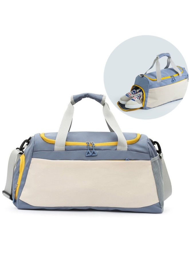 حقيبة الرياضة الرياضية الكبيرة حقيبة السفر مع مقصورة الأحذية، حقيبة السفر المقاومة للماء، حقيبة اليوغا الرياضية مع جيب الفصل الرطب الجاف ومقسمة الأحذية المستقلة، حقيبة ليلية خفيفة الوزن للرجال والنساء - Image 1