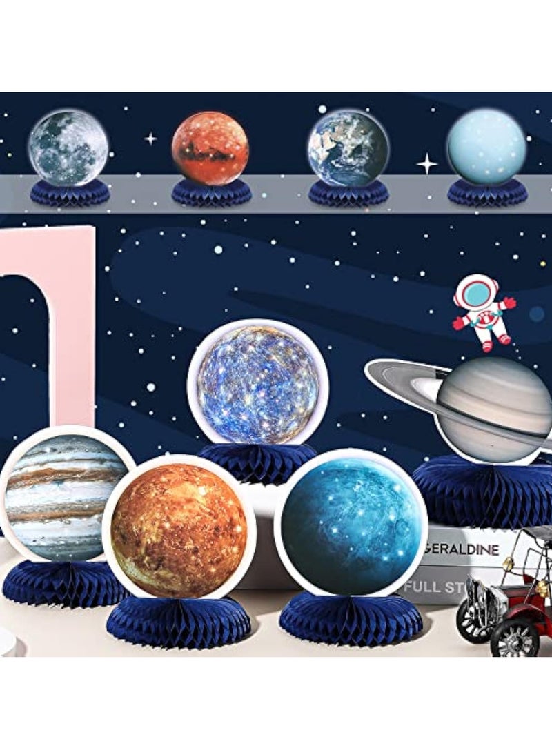 KASTWAVE 10Pcs Solar System Honeycomb Centerpieces, Planet Honeycomb, Space Theme Party Table Topper, Outer Space Party Supplies, Decorations Honeycomb, Kids' Birthday Party Supplies, Baby Shower Supplies - Image 3