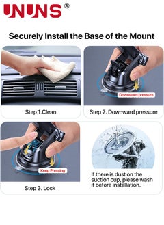 UNUNS Universal Cell Phone Holder For Car,Reliable Suction Hands-Free Car Phone Holder Mount Dashboard Air Vent Windshield,Automobile Cell Phone Holder For iPhone Samsung And All Smartphones  - Image 3