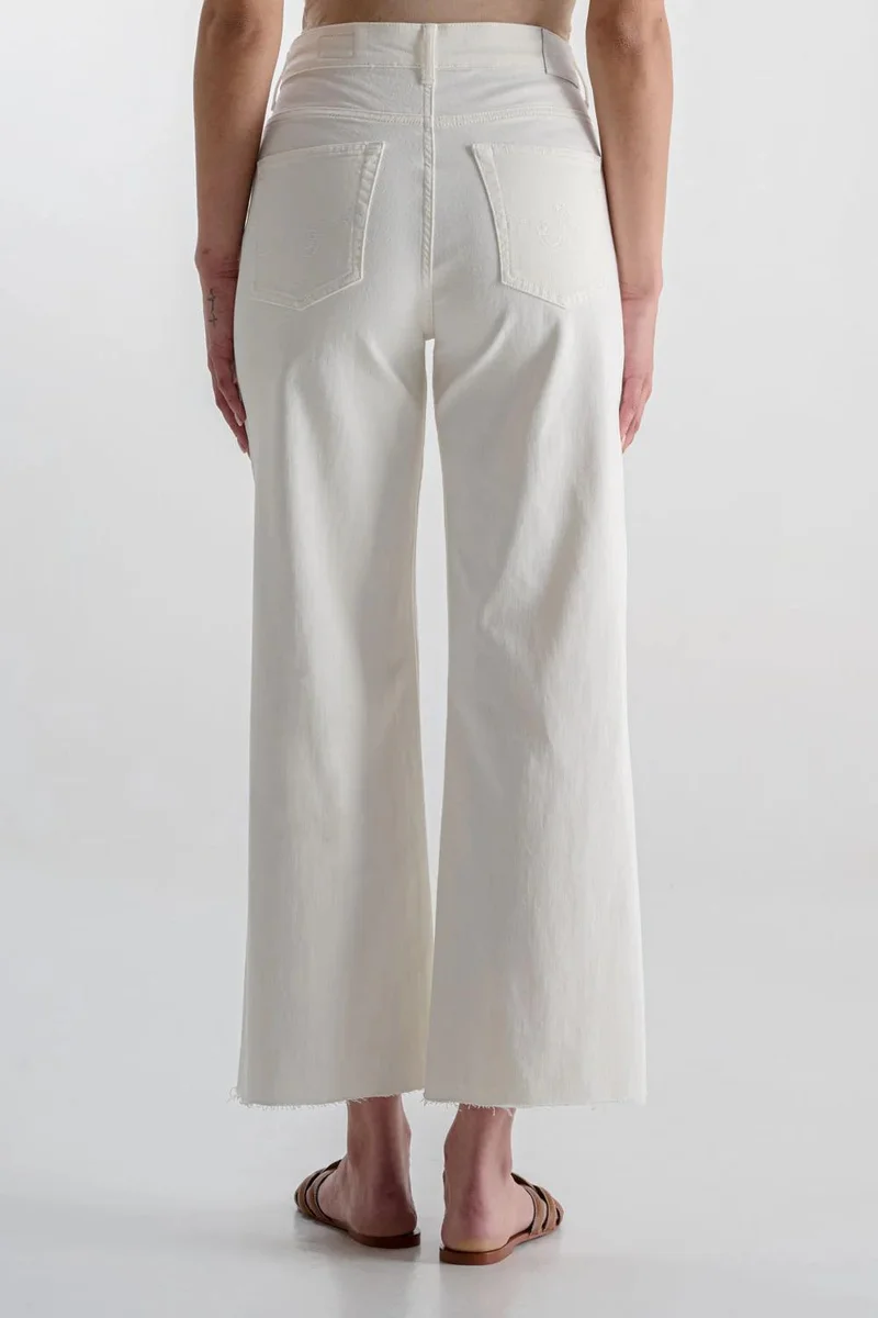 Ag Jeans Cropped Wide-Leg Denim Jeans