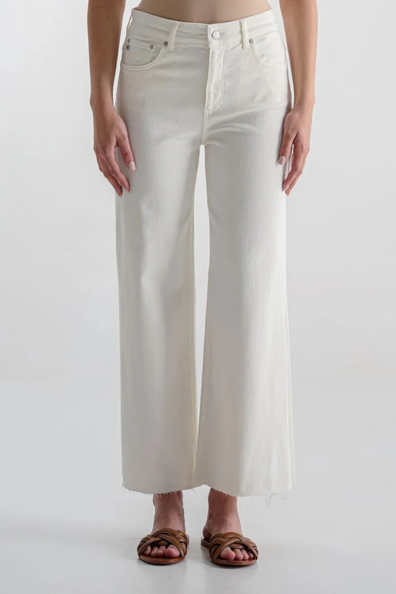 Ag Jeans Cropped Wide-Leg Denim Jeans