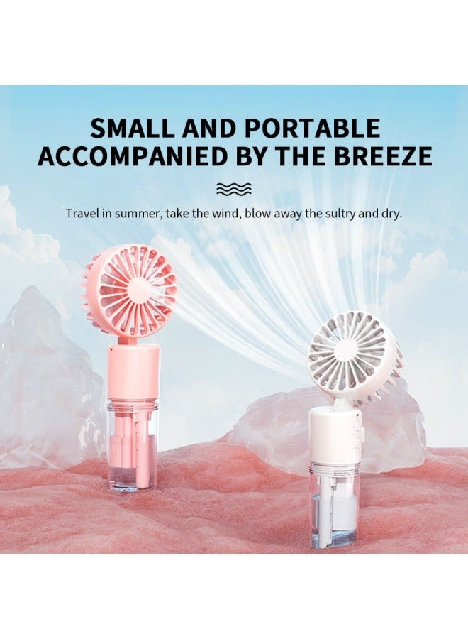 Loquat Handheld spray fan, multifunctional desktop folding small fan, portable outdoor handheld small fan - Image 3