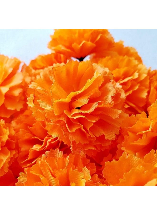 AEGYPIUS AEGYPIUS Artificial Marigold Flowers, 30 Pcs Orange Marigolds Artificial Flowers Artificial Marigolds, Large Marigold Flowers for Decoration Day of The Dead Flowers Fake Marigolds Faux Marigolds  - Image 4