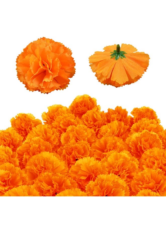 AEGYPIUS AEGYPIUS Artificial Marigold Flowers, 30 Pcs Orange Marigolds Artificial Flowers Artificial Marigolds, Large Marigold Flowers for Decoration Day of The Dead Flowers Fake Marigolds Faux Marigolds  - Image 1