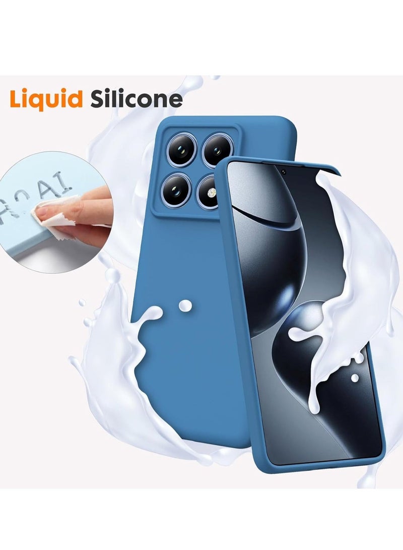 Raxoom Xiaomi 14T Pro 5G Case Cover in Blue - Soft Silicone, Shockproof with Inner Microfiber Lining and Camera Protection - Image 3