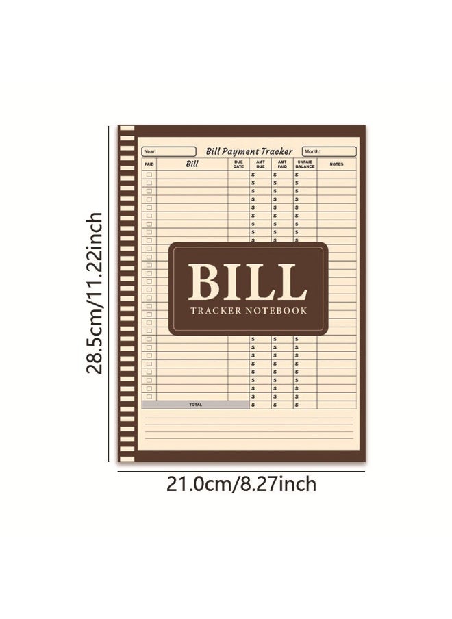 NIBEMINENT Bill Tracker Notebook: Monthly Bill Payment Tracker Book To Track your Personal Expenses | Budget Finance Planner & Payments Checklist Organizer  - Image 2