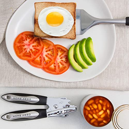 HomeHero Home Hero Stainless Steel Kitchen Utensils Set - Heat-Resistant Silicone & Nonstick Tools - Durable Stainless Steel Kitchen Gadgets - Complete Kit Measuring Cups & Spoons - 41-Piece Set - Image 4