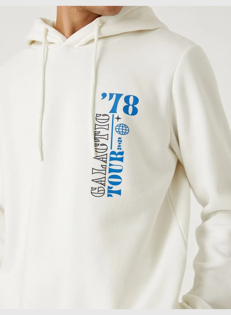 KOTON Printed Detailed Hoodie