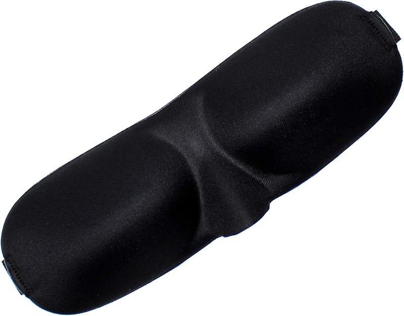 Dream Essentials Sweet Dreams Contoured Sleep Mask with Earplugs and Carry Pouch - Black - Image 2
