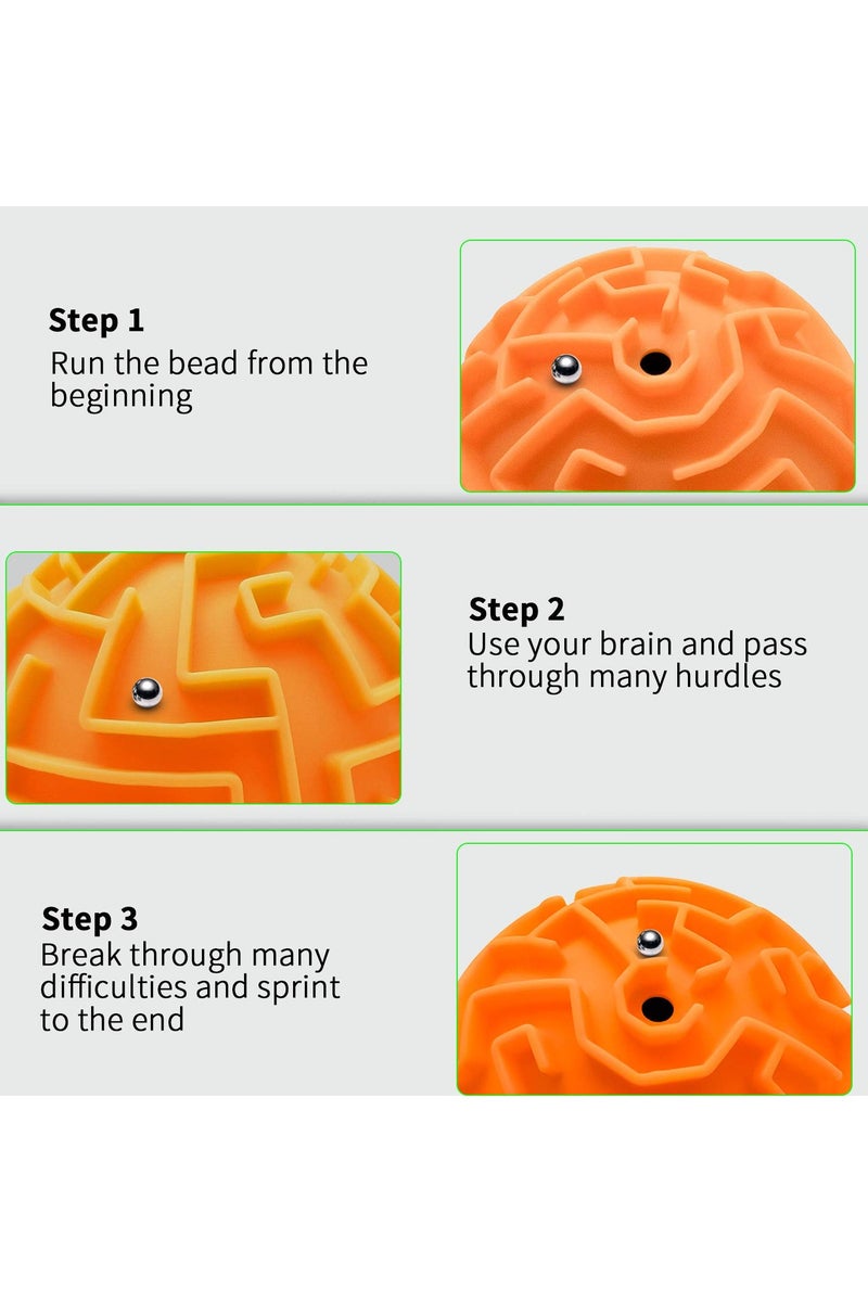 CMGTYYD. كرة الألغاز للأطفال، كرة المتاهة هدية للأولاد والبنات والكبار، ألعاب ألغاز الذاكرة والذكاء - تحديات فكرية، سرعة رد فعل، متاهة ثلاثية الأبعاد - Image 3
