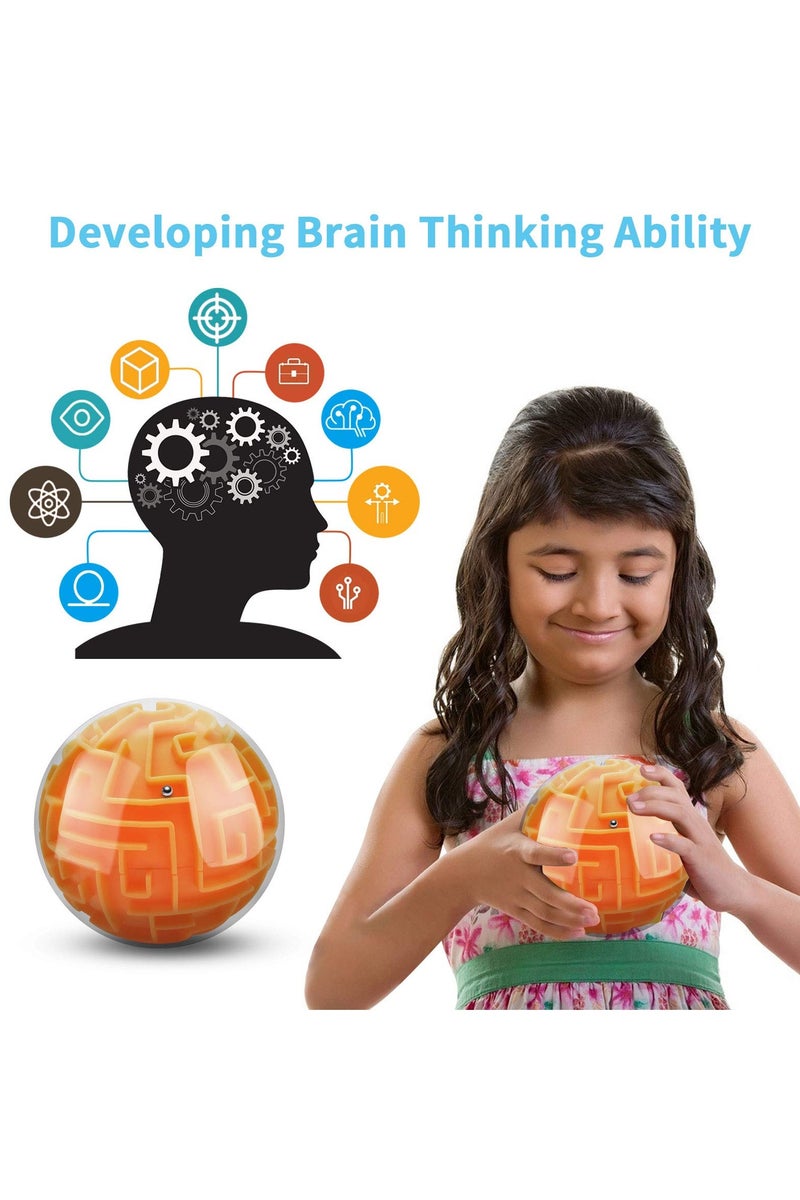 CMGTYYD. كرة الألغاز للأطفال، كرة المتاهة هدية للأولاد والبنات والكبار، ألعاب ألغاز الذاكرة والذكاء - تحديات فكرية، سرعة رد فعل، متاهة ثلاثية الأبعاد - Image 4