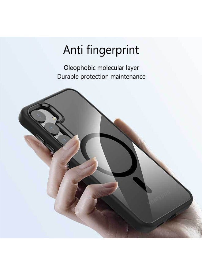 X-level Magnetic Case for Samsung Galaxy S24 5G, Compatible with MagSafe, Slim Shockproof Protective Phone Cover, Shockproof TPU Frame Edge Bumper Clear PC Hard Back Cover - Image 5