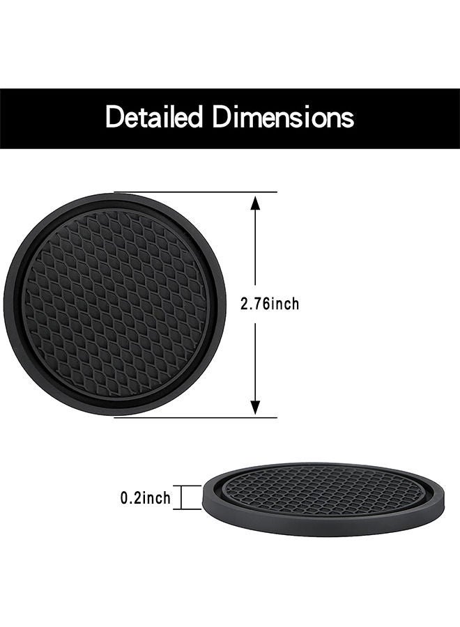كوستر كأس السيارة ، 2 قطعة ملحقات مضادة للانزلاق إدراج مناسبة لمعظم الداخلية - Image 4