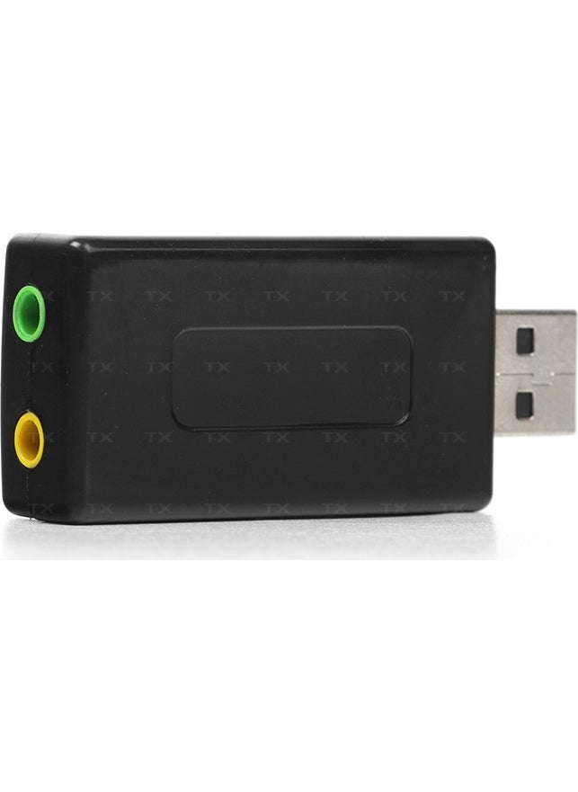 Usb 2.0 7.1 Stereo Sound Effect Sound Card (Windows and Mac Supported) ( ACUSC72)