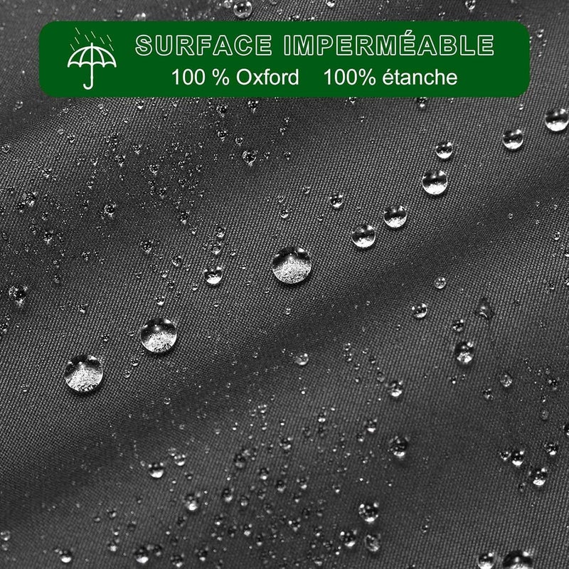 bruwaa Plancha Protective Cover, 80 x 60 x 25 cm, Waterproof, UV Protection, Black, Universal Gas Stove Cover | Outdoor Barbecue - Image 3