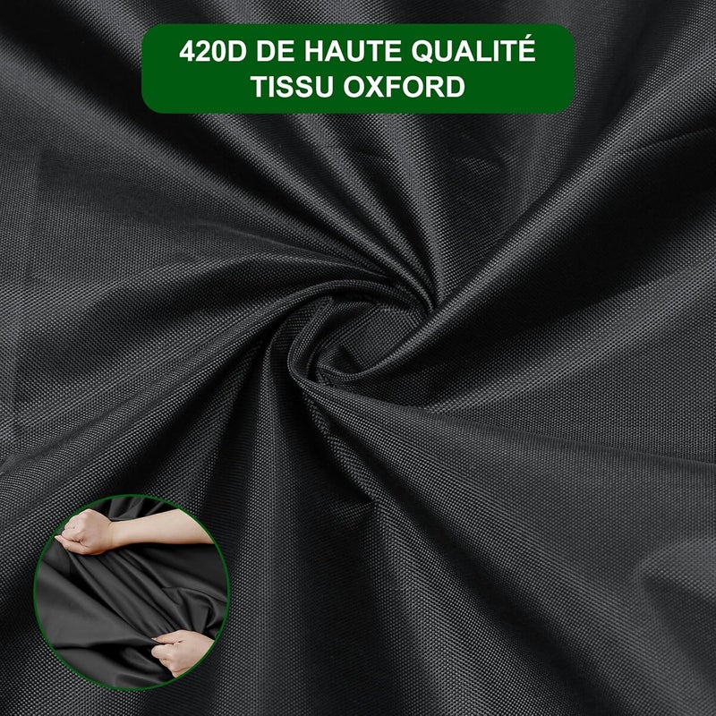 bruwaa Plancha Protective Cover, 80 x 60 x 25 cm, Waterproof, UV Protection, Black, Universal Gas Stove Cover | Outdoor Barbecue - Image 5