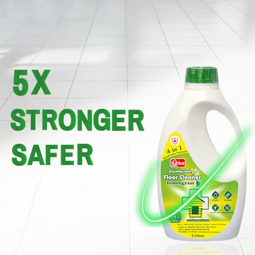 Urba Disinfectant and Floor Cleaner Lemon grass Fragrance - 5 Litre, Suitable for All Floor Cleaner Mops, Kills 99.9% Germs, Money Saver Pack - Image 5
