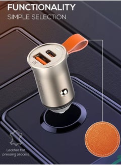LDNIO 30W Super Mini Dual Port USB-C PD QC4.0 شاحن سيارة سريع للهاتف المحمول مع كابل شحن  - Image 2