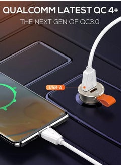 LDNIO 30W Super Mini Dual Port USB-C PD QC4.0 شاحن سيارة سريع للهاتف المحمول مع كابل شحن  - Image 3