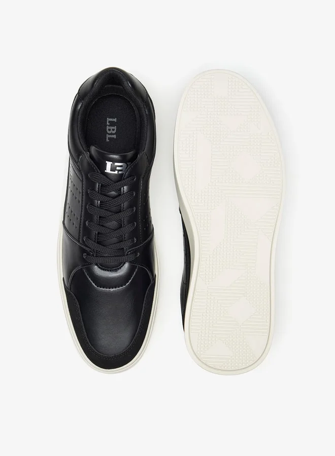 LBL by Shoexpress Men's Textured Low Ankle Sneakers with Lace-Up Closure