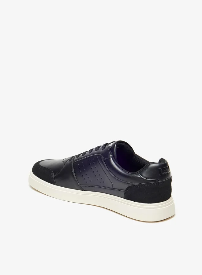 LBL by Shoexpress Men's Textured Low Ankle Sneakers with Lace-Up Closure