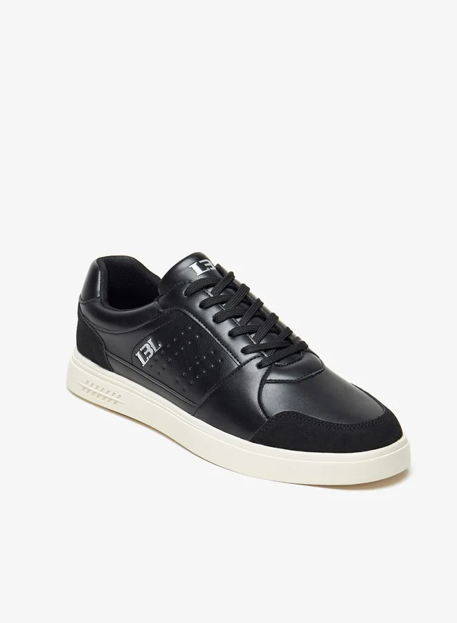 LBL by Shoexpress Men's Textured Low Ankle Sneakers with Lace-Up Closure