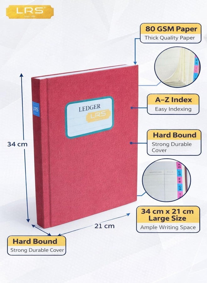 LRS Ledger Book 34 x 21 cm | Hard Bound Accounting Ledger Register | 80 GSM Thick Paper | Indexed A–Z | Office, Shop & Business Book Keeping - 175 Pages - Image 5