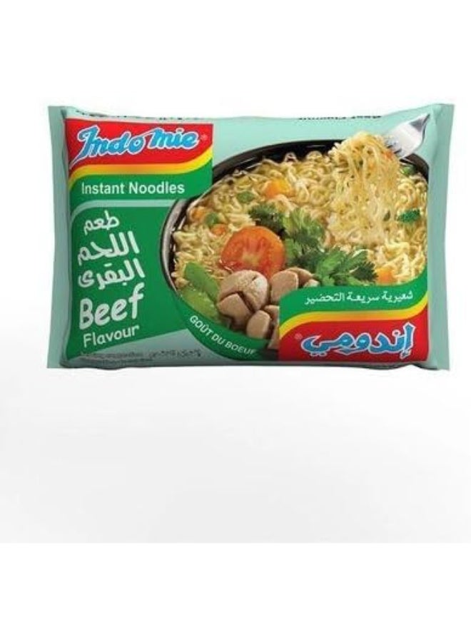 إندومي نودلز سريعة التحضير بنكهة اللحم البقري من اندومي، 75 جرام، (44 كيس) - Image 1