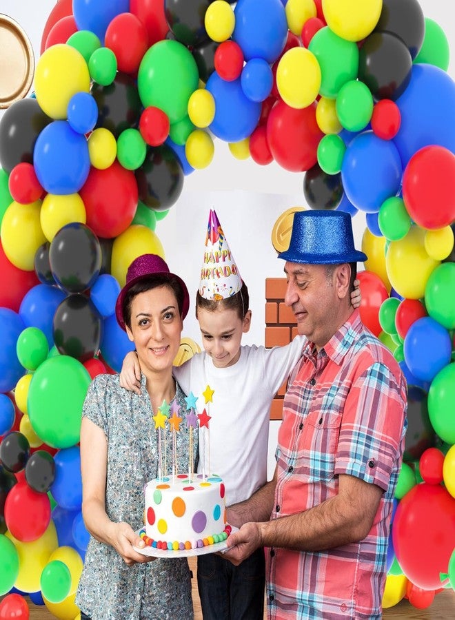 لوديو طقم قوس بالونات أحمر، أصفر، أخضر، أزرق، أسود - 122 قطعة بالونات حمراء، زرقاء، سوداء، بالونات سبير هيرو لتزيين حفلات أعياد ميلاد أبطال الروبوتات، حفلات التخرج، حفلات استقبال المولود، وحفلات السيرك - Image 3