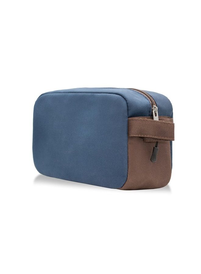 Avalanche Dopp Kit/Toiletry Bag (Navy/Brown Trim) - Image 2