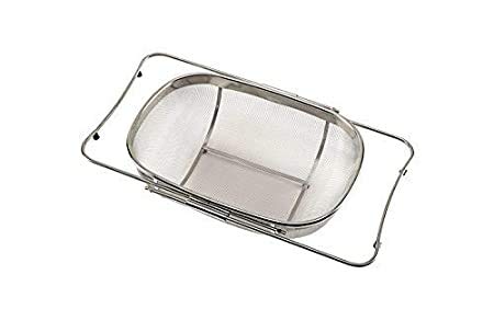 VIRZA TRADE VIRZA TRADE Strainer Over-The-Sink (Oval), Stainless Steel Fine Mesh Expandable, Quality Sieve, Daily Use Large Size, Multipurpose, Multitasking, Durable, Lifetime Quality  - Image 5
