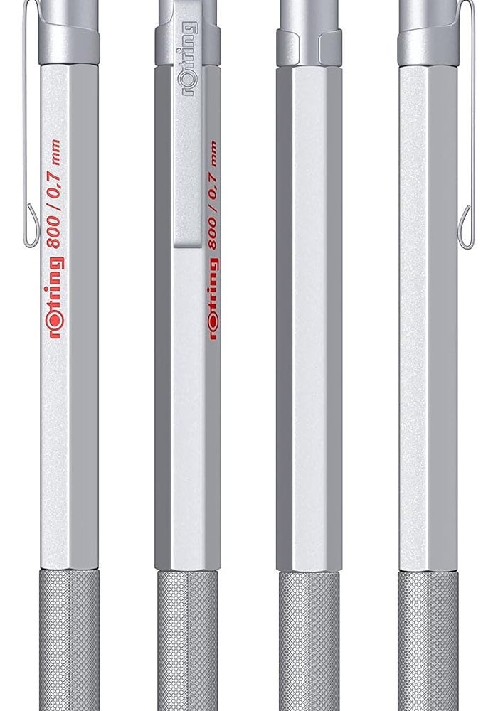 Rotring 800 Retractable Mechanical Pencil, Silver Barrel, 0.7 mm - Image 4