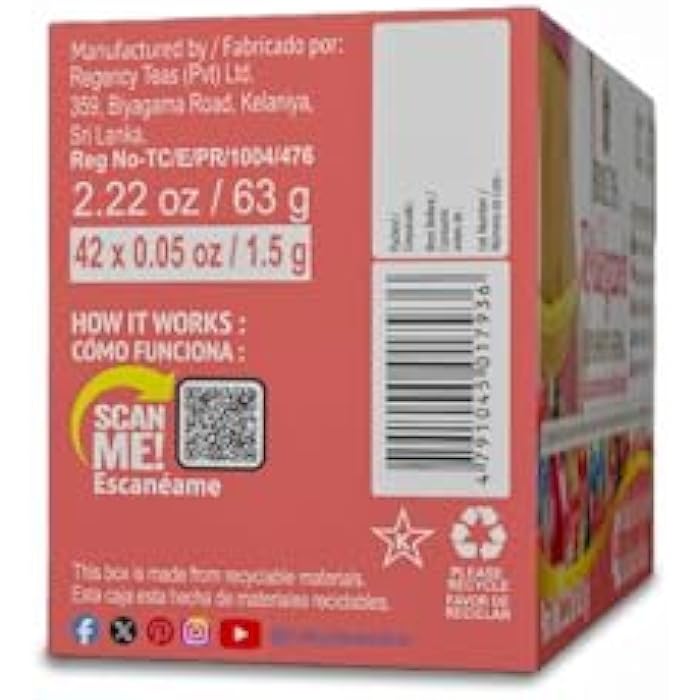 Hyleys Slim Tea 42 Ct Assorted - Weight Loss Herbal Supplement Cleanse and Detox - 42 Tea Bags (1 Pack) - Image 5