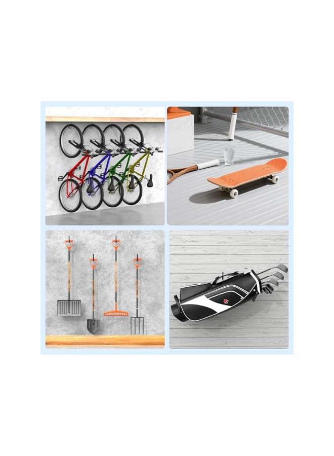S-TOP 8 Pack Heavy Duty Screw in Bike Hooks - Garage Wall Ceiling Shed Organizer for Bicycles Helmets Tools - Image 5