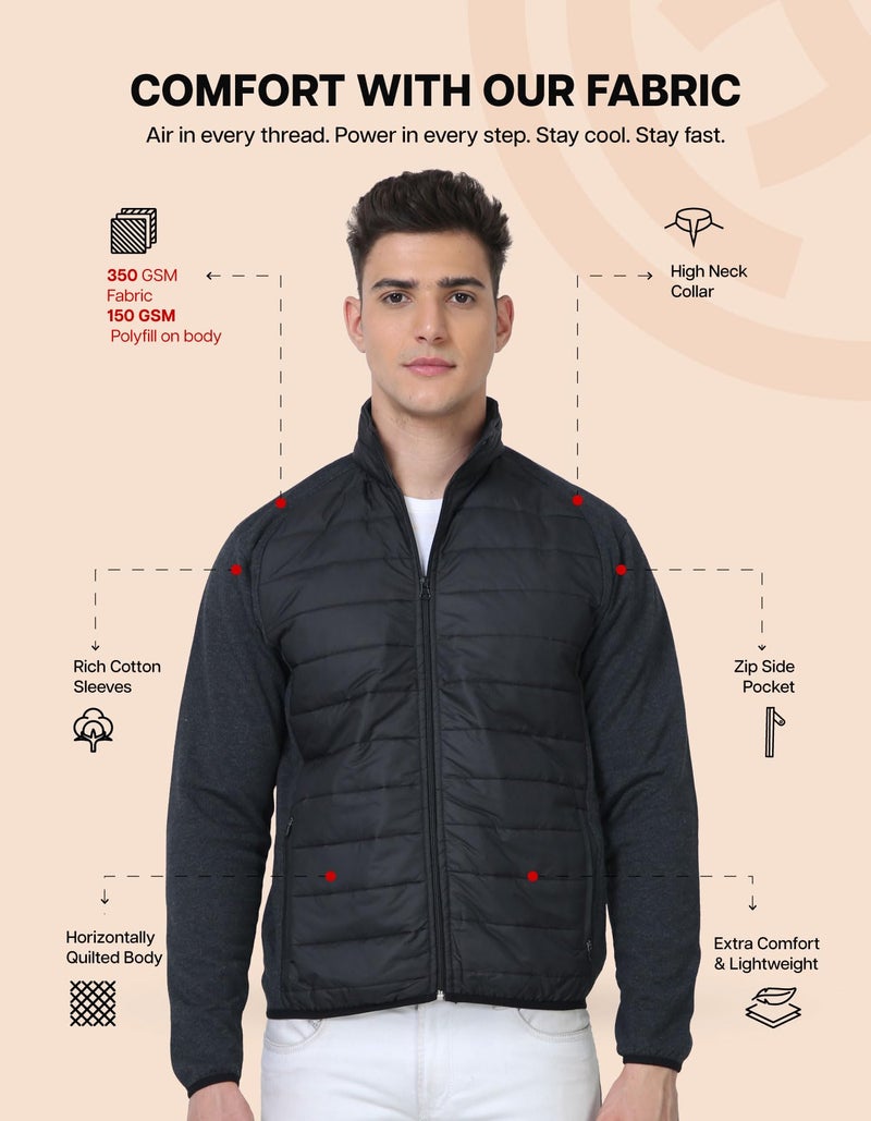 Scott International Jackets for Men | Winter wear | Men's Polyester Full Sleeve Zip with Pocket | Men Jackets | Winter Standard length Jackets - Image 4