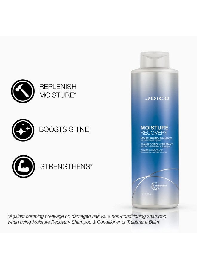 JOICO Moisture Recovery Moisturizing Shampoo For Thick Coarse Dry Hair Restore Moisture Smoothness Strength & Elasticity Reduce Breakage With Jojoba Oil & Shea Butter 33.8 Fl Oz - Image 3