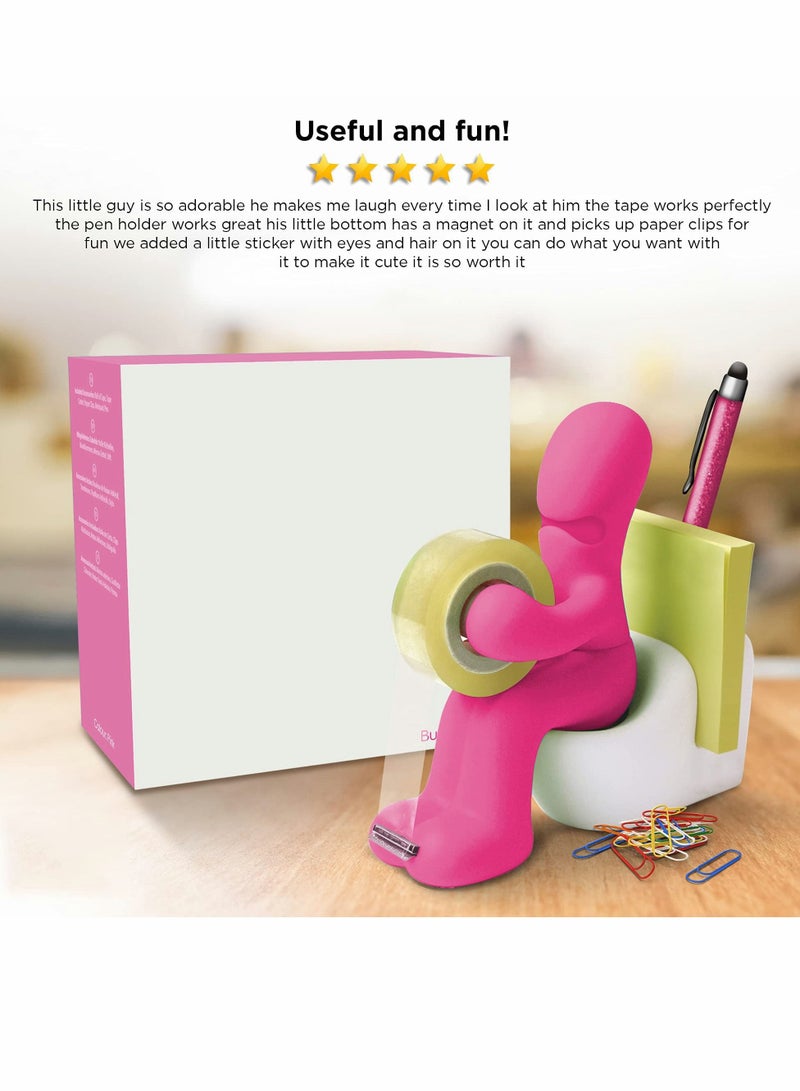 Excefore Tape Dispenser,Tape Supply Station, Funny Accessory for Office, Home or School, Fun Novelty Desk Tidy and Desktop Holder Includes Paper Clips, Ideal Present - Image 3