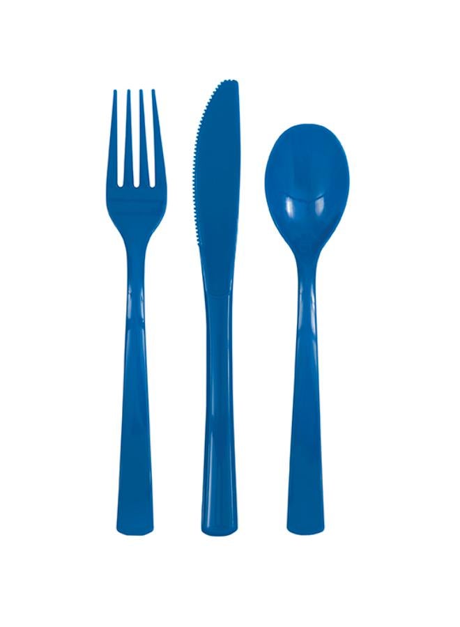 Unique 18 Asst Cutlery Royal Blue