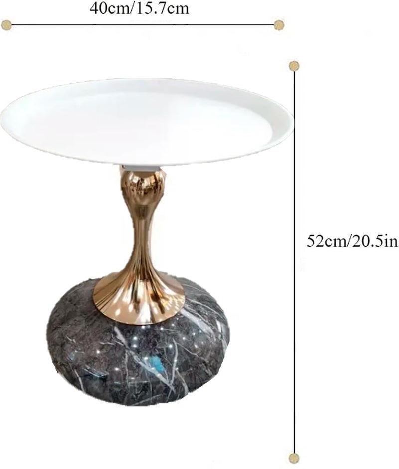 Glaceon Round End TableRound Metal Side Table Modern Accent Table for Small Spaces Unique Pedestal Side TableRound Side TableCocktail TableCoffee Table GL02 - Image 2