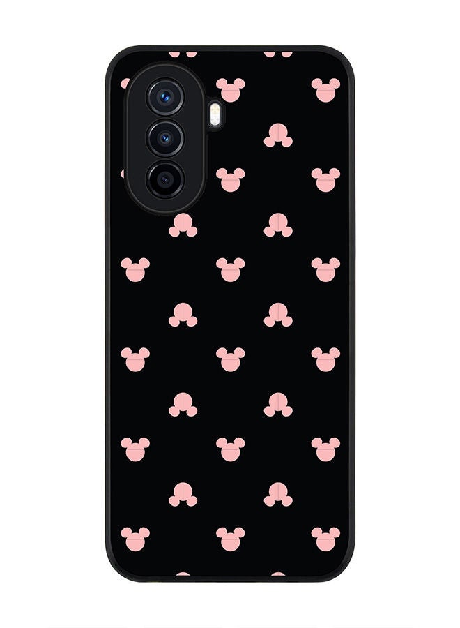 Stylizedd حافظة حواف سوداء متينة لهاتف هواوي نوفا Y70 - غلاف مرن من مطاط TPU بطباعة ميكي - Image 1