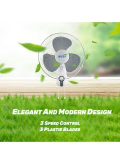 MODI 3 Speed Wall mounted Fan white  - Image 4
